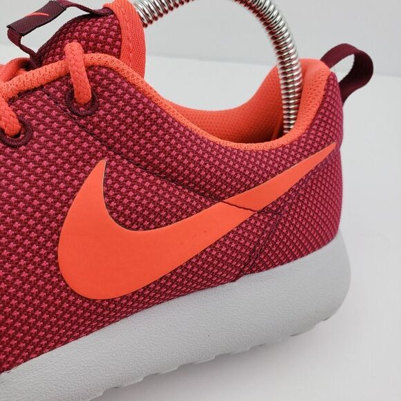 Nike Roshe Ones Womens Size 7.5 Deep Garnet Bright Crimson Running Shoes - Picture 10 of 12